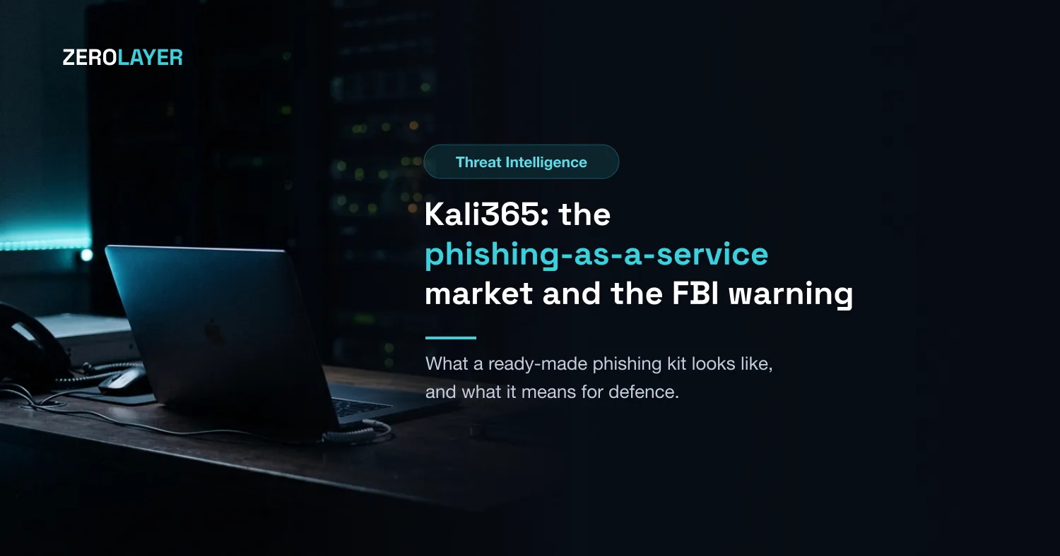 Kali365: the phishing-as-a-service market and the FBI warning