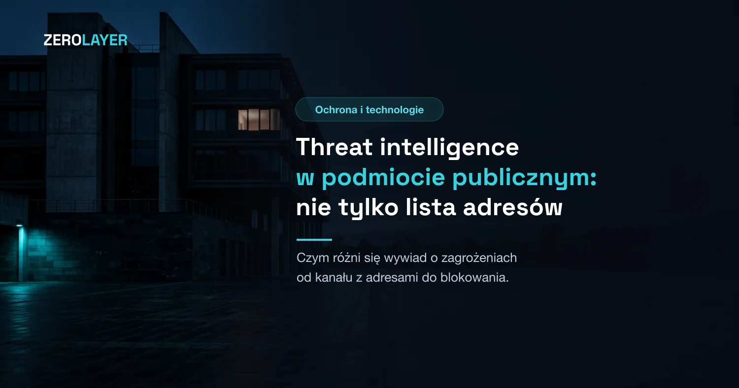 Threat intelligence w podmiocie publicznym: czym się różni od listy adresów IP
